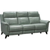 Kester Power Reclining Sofa in Lorenzo Mint Leather